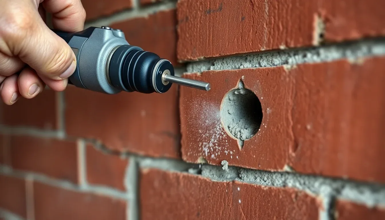 Comment percer et installer une cheville dans la brique étape par étape