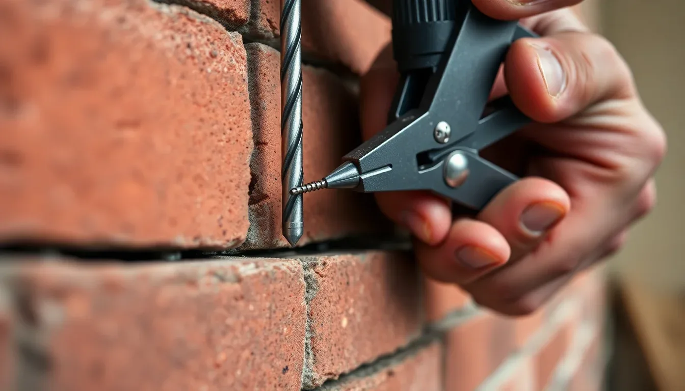 Outils indispensables pour poser une cheville molly en brique creuse