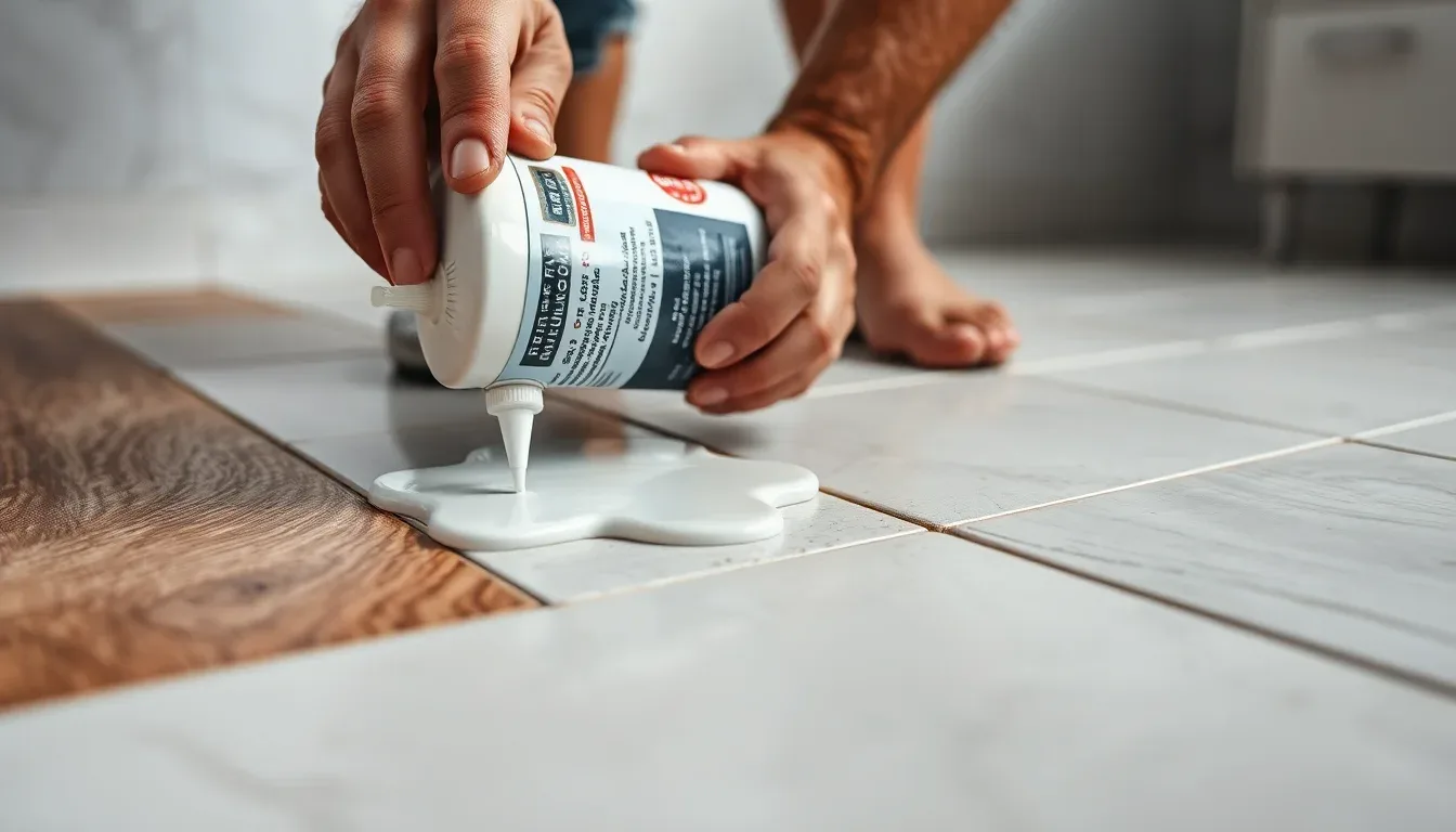 Quelle colle pour un sol en carrelage  bois en zones humides 