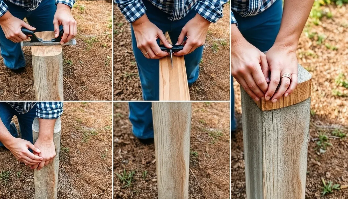 Tutoriel pas à pas  habillage poteau bois extérieur en 5 étapes simples