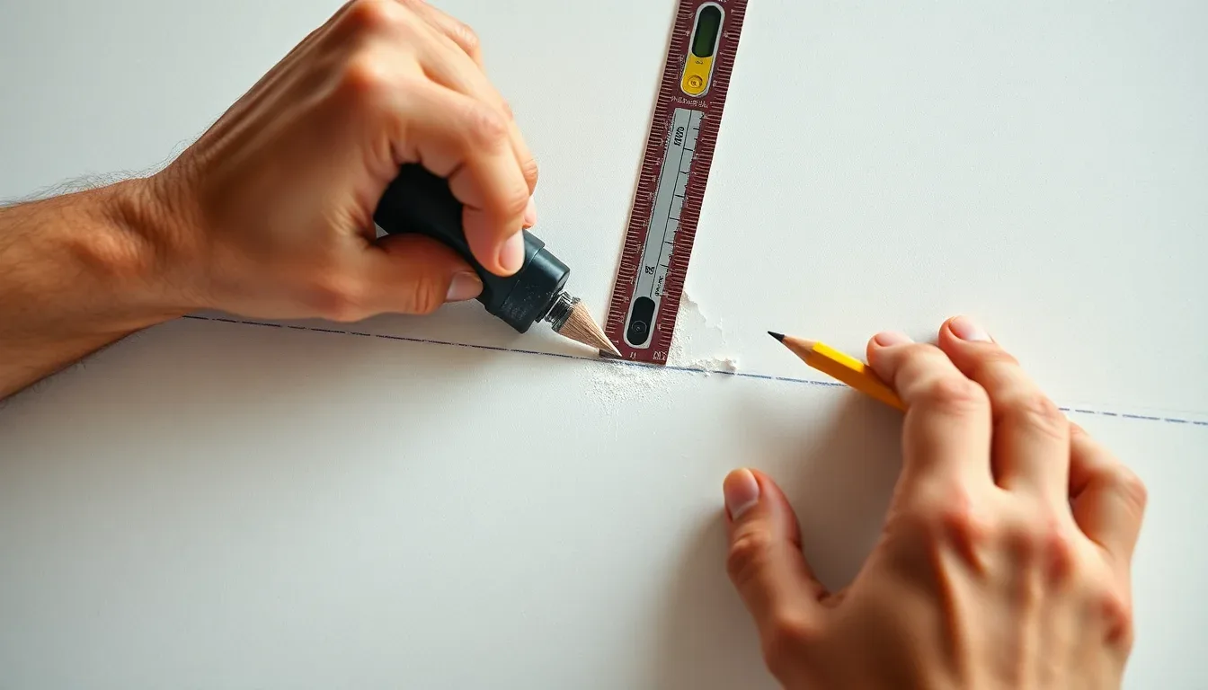 Techniques de découpe pour faire une saignée dans un mur en placo